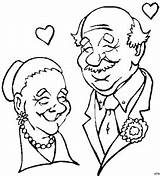 Ehepaar Altes Gemischt Verliebtes sketch template