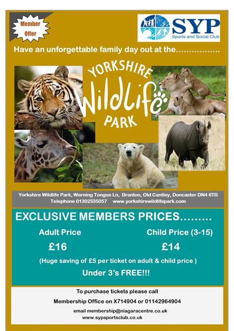 yorkshire wildlife park offer