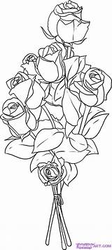 Bouquet Flowers Sketch Roses Bunch Drawing Rose Flower Drawings Pencil Draw Easy Simple Sketches Gamla Paintingvalley Step Choose Board sketch template