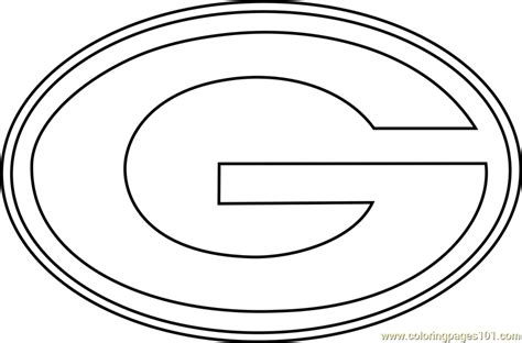 green bay packers logo coloring page  kids  nfl printable