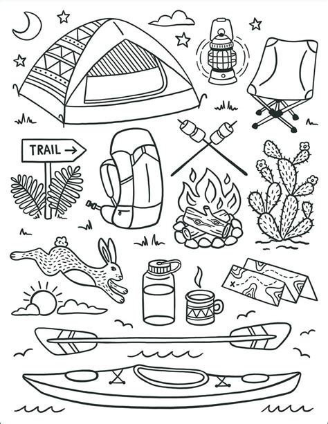 camping coloring page  printable coloring pages  kids