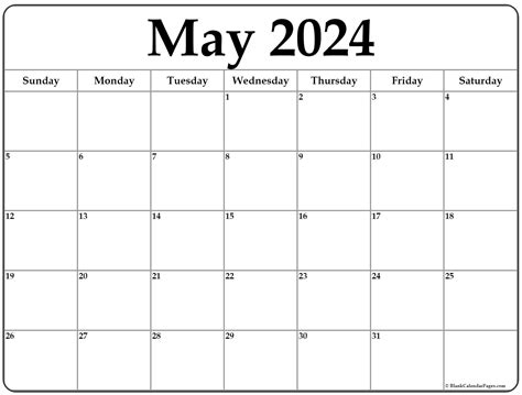 blank monthly calendar riset