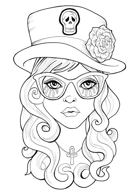 gothic coloring pages printables teen goth cool coloring sheets