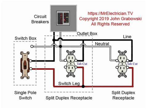 wiring diagram  switched outlet switched wall outlet wiring diagrams    helpcom