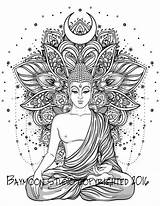 Buddha Coloring Pages Mandala Tattoo Colouring Adult Tattoos Choose Board Lotus Malen Sleeve Inspired Vintage Zentangles Thai Indian Zen sketch template