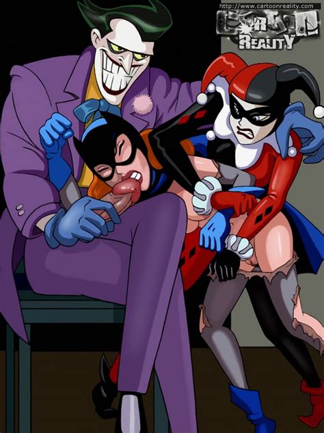 catwoman and harley quinn get some threesome action cartoon porn videos