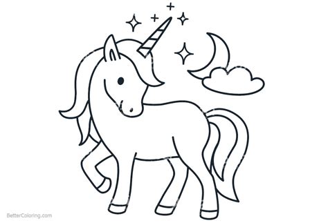 cartoon unicorn coloring sheet coloring pages