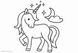 Unicorn Coloring Pages Cartoon Chibi Printable Kids Color Print sketch template