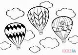 Coloring Air Hot Balloons Pages Balloon Kids Popular sketch template