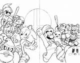 Smash Bros Coloring Super Pages Brothers Printable Samus Color Sheets Print Para Mario Dibujos Colouring Clipart Kids Drawing Colorear Popular sketch template