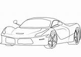 Ferrari Coloring Laferrari Pages Supercoloring Categories sketch template