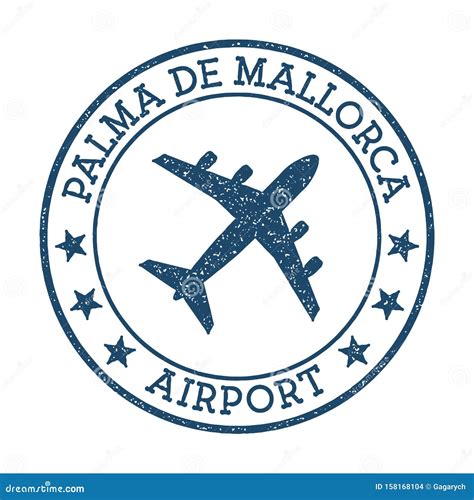 palma de mallorca airport logo stock vector illustration  stylish southern