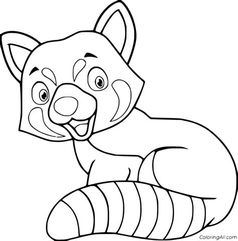 printable red panda coloring pages  vector format easy