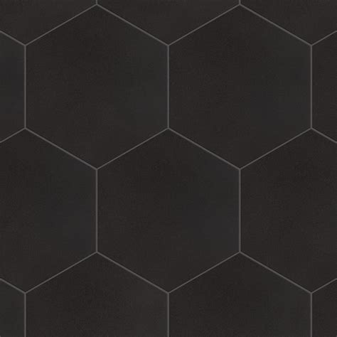merola tile textile hex black          porcelain floor