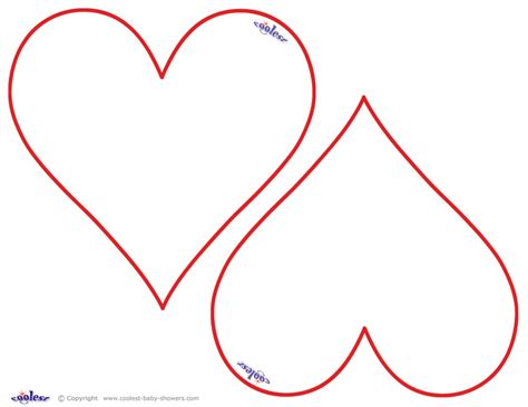 printable heart shape template clipart