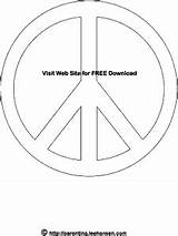 Peace Coloring Sign Symbol Symbols Book Printable Hippie Template Craft Link Print Size Click sketch template
