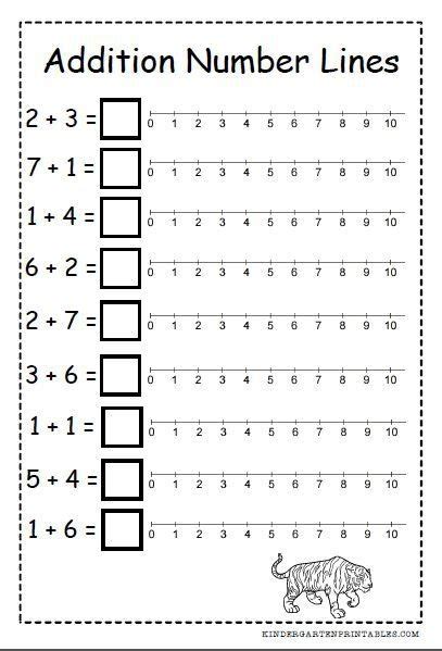 number  addition kindergarten worksheets worksheet hero