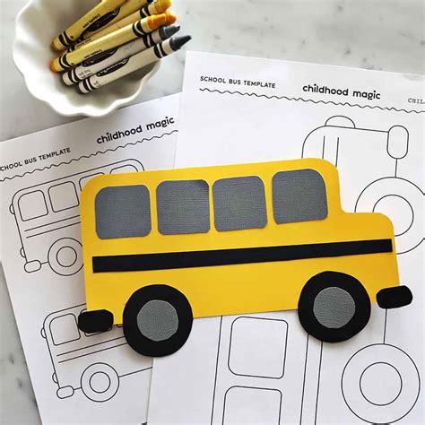 school bus template  printable   bus craft