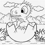 Dinosaur Color Egg Baby Coloring Pages Cute Volcano Mountain Kindergarten Dinosaurs Drawing Dino Printable Volcanic Emerging Cretaceous Period Range Kids sketch template