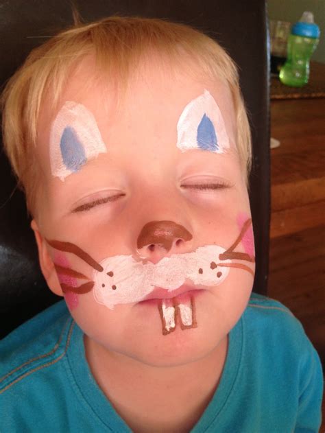 quick  easy easter bunny face paint