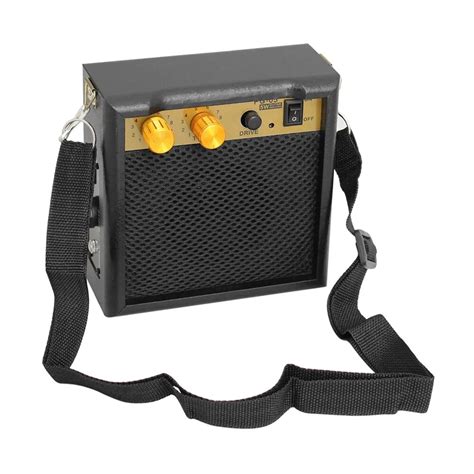 portable mini guitar amplifier amp speaker   mm headphone output supports volume tone