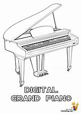Coloring Piano Pages Popular sketch template