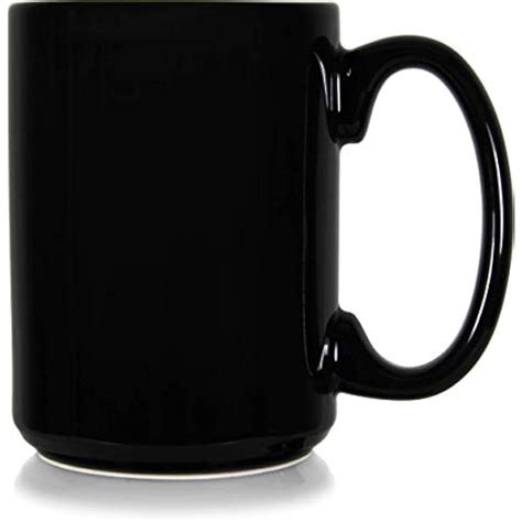 oz classic black coffee mugs large handle ceramic construction set