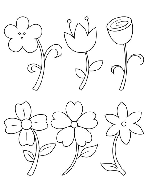 flower coloring pages printable easy easy flower coloring pages  advise     high