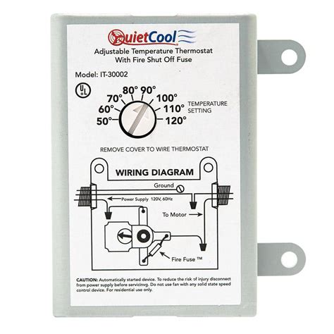 quietcool attic fan mechanical replacement thermostat  built  fire safety shut