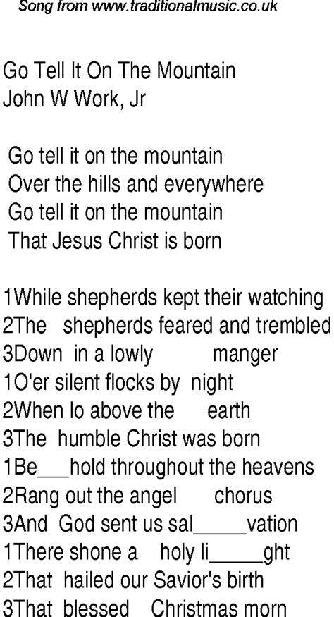 mountain christian gospel song lyrics  chords