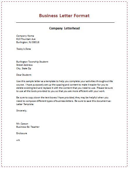 business letter format business professionalism pinterest
