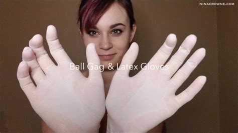 nina crowne ball gag latex gloves