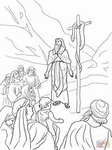 Moses Serpent Mose Brazen Mozes Slang Koperen Ausmalbilder Biblia Espias Malbilder sketch template