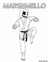 Marshmello Fortnite Ausmalbilder sketch template