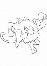 Pokemon Coloring Mankey Pages Generation Fighting Type Kids Deviantart sketch template