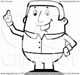 Chubby Businessman Finger Holding Clipart Cartoon Cory Thoman Outlined Coloring Vector 2021 sketch template