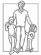 Coloring Pages Dad Printable Cute Father Sketches sketch template