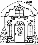 Coloring Christmas Printable Pages Houses Color Sheets Gingerbread House Print Kids Clipart Architecture Colouring Printables Merry sketch template