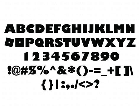 roblox font ttf format letters numbers symbols instant digital  etsy