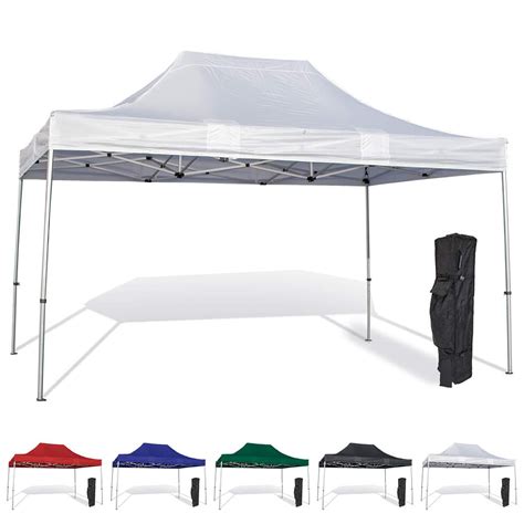 white  pop  canopy tent durable aluminum frame  water resistant polyester fabric