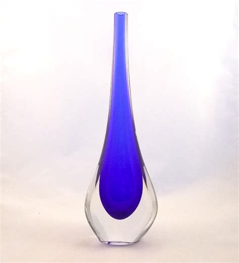 Murano Glass Cobalt Gocce Vase Murano Glass Murano