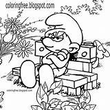Coloring Smurf Smurfs Pages Grouchy Teenagers Kids Drawing Color Printable Charming Copse Mushroom Woodland Colorful Lovely Wild Clipart Girl sketch template