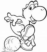 Coloring Mario Pages Characters Yoshi Popular sketch template