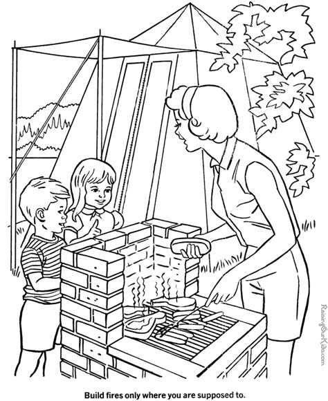 camping page  color  preschool coloring pages camping coloring