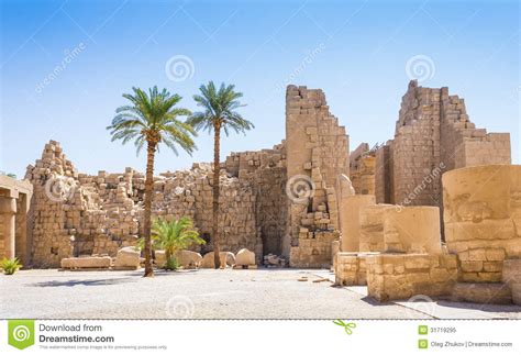 Ancient Ruins Of Karnak Temple In Egypt Stock Image
