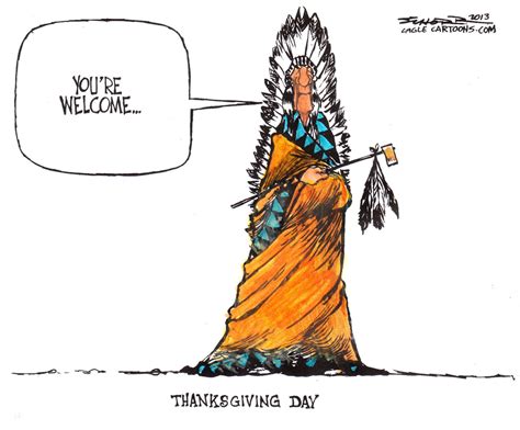 Some Editorial Cartoonists Views Of The Thanksgiving