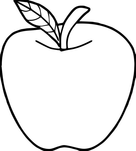 simple apple drawing    clipartmag