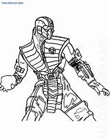 Colorear Wonder Mortal Kombat Cero Bajo Película Scorpion sketch template