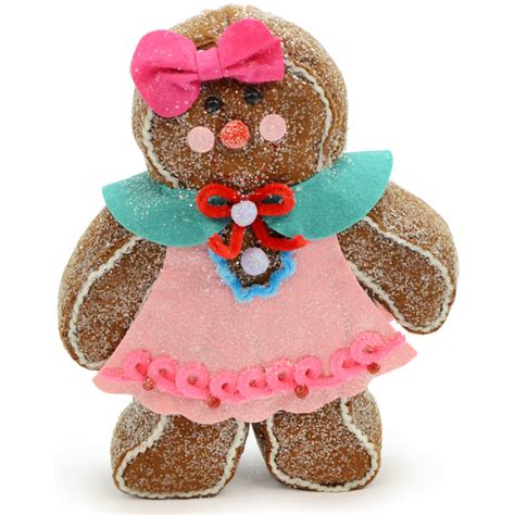 Felt Gingerbread Girl Decoration 10 [3220017g]