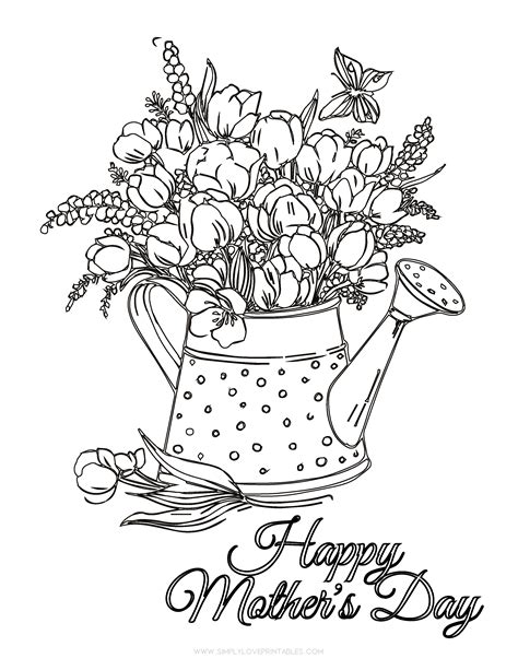 mothers day coloring pages simply love printables